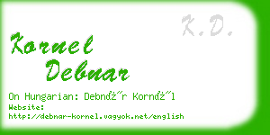 kornel debnar business card